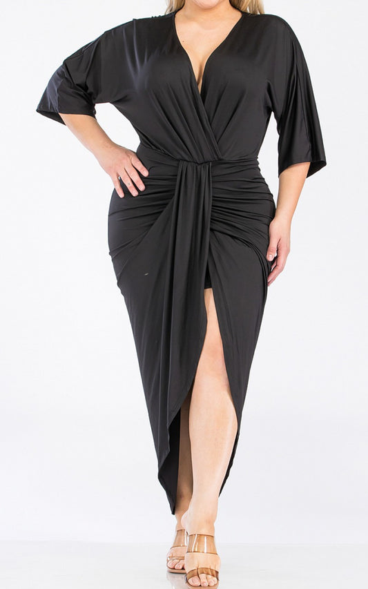 RUCHED BODYCON DRESS